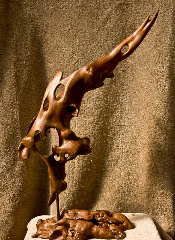 Natural Wood Sculpture Abstract "Ancient One"