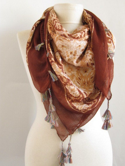 FREE Shipping..SQUARE Tasseled Turkish Cotton  Scarf ..%100 Cotton..bridal,scarf,authentic, romantic, elegant, fashion,