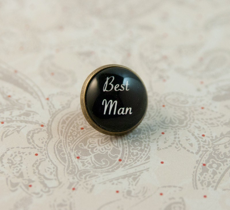 Best Man Lapel Pin, Tie Tack, Tie Pin, groomsmen, wedding, gift for him
