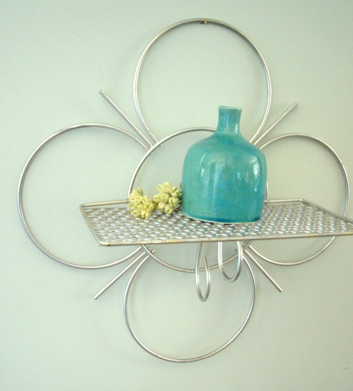 Vintage Metal Shelf Retro Style Wall Decor