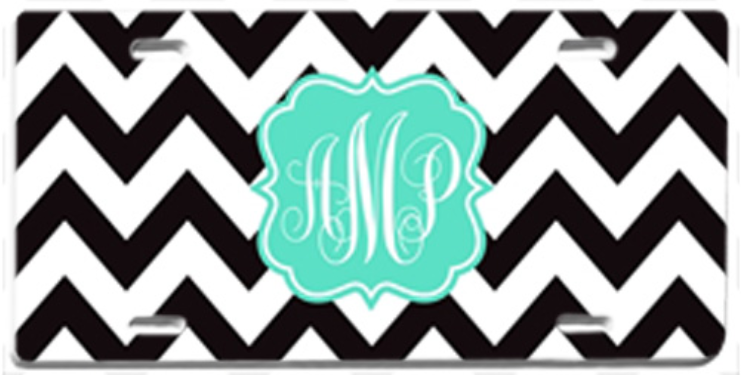 Personalized Monogrammed License Plate Car Tag