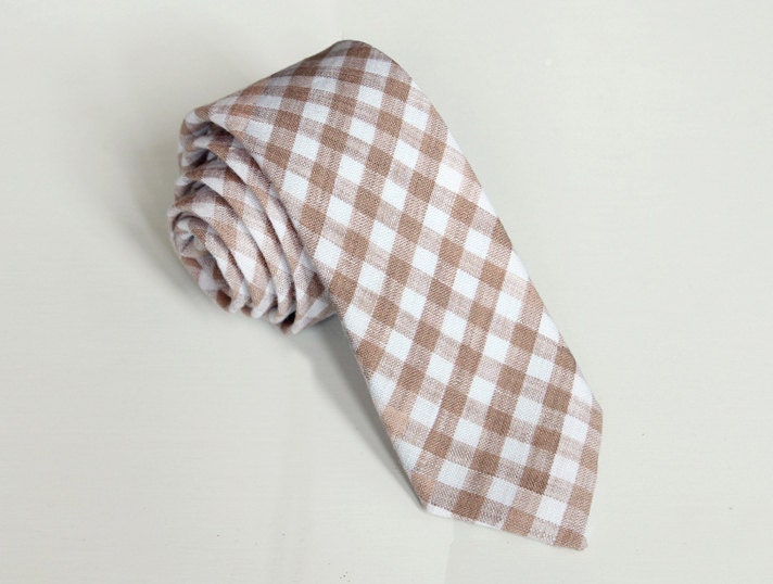 Matthew - Linen Gingham Men's Tie