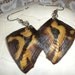 Natural Painted Box Turtle Shell Earrings / Truly one of a kind / Each one as Unique as a Fingerprint / Last Pair