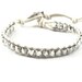 Opal White Leather and Silver Beaded Single Wrap Bracelet, Mix and Match Collection