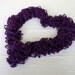 Purple scarf crocheted mesh yarn fluffy frilly neckwarmer adult teen fashion woman neckwear handmade washable