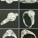 Vintage diamond engagement ring platinum wedding jewelry