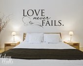 Vinyl Wall Sticker Decal Art - Love Never Fails