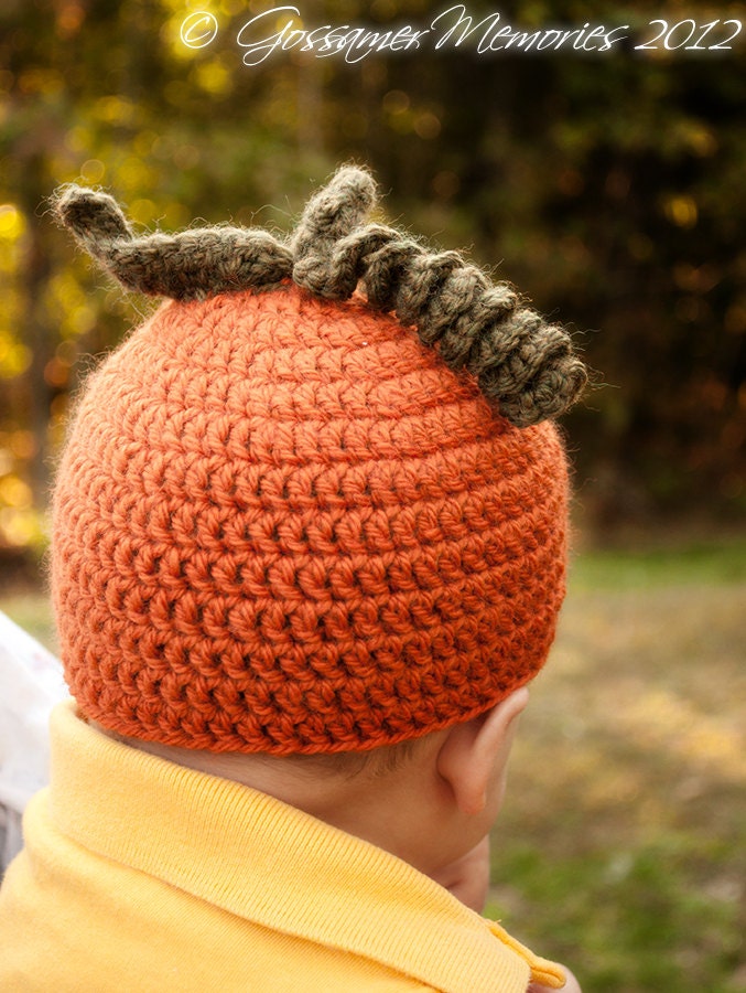 Pumpkin Pack Patterns - Knit and Crochet versions of pumpkin hat - Digital Download