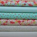 Ruby Flannel Fabric Half Yard Bundle Moda
