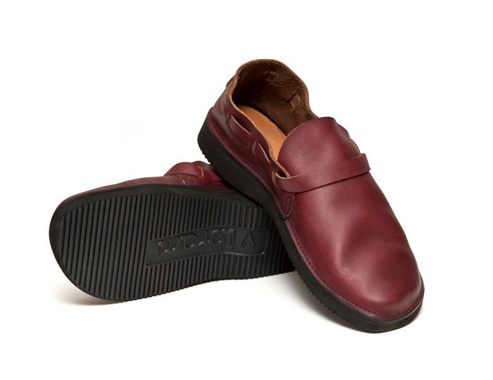 Men's OXBLOOD Handmade Leather Shoes by AuroraShoeCo on Etsy