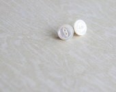 vintage button post earrings // sowerby earrings
