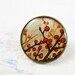 Floral Brooch Pin -- Red Winter Berries -- Hand Painted Watercolor Jewelry
