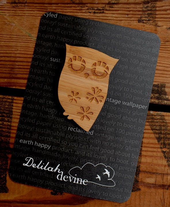 Sleepy Owl Brooch