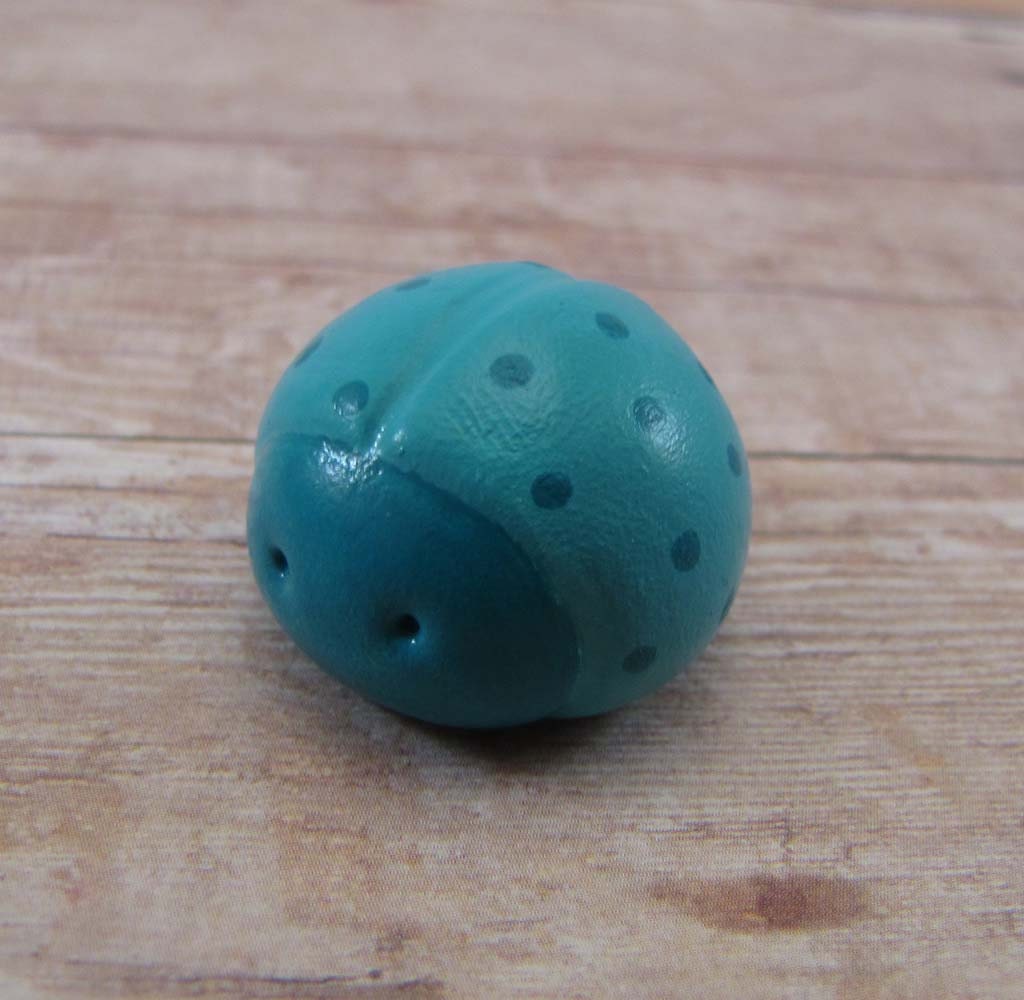 Two Tone Aqua Blue Ladybug Figurine or Terrarium Decoration Made to Order