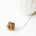 Pearl Wedding Jewelry - Bronze Necklace, Bridal Jewelry, Champagne Pearls, Gold Toned, Modern, Contemporary, Simple, June Birthstone