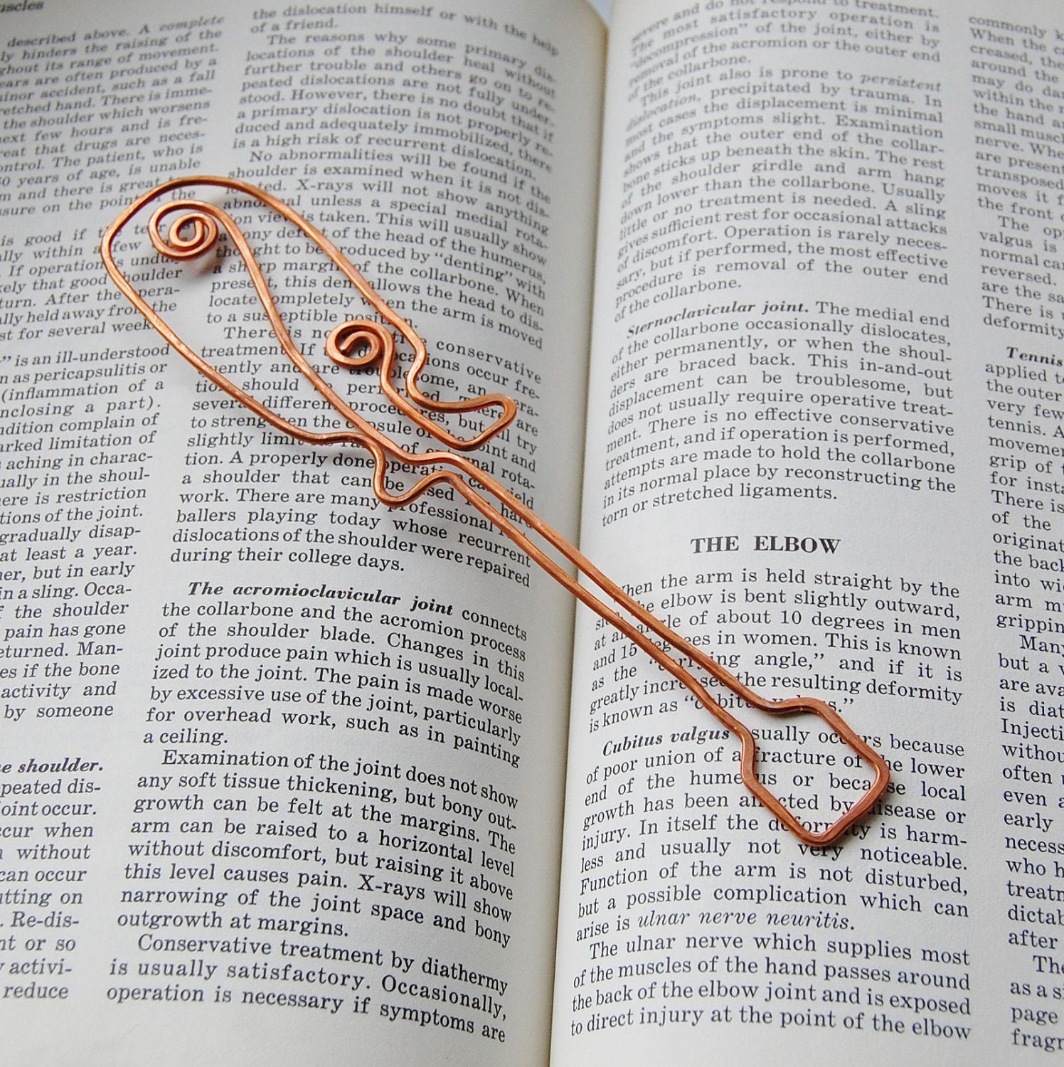 screwdriver copper bookmark in salvaged copper hand formed hand hammered