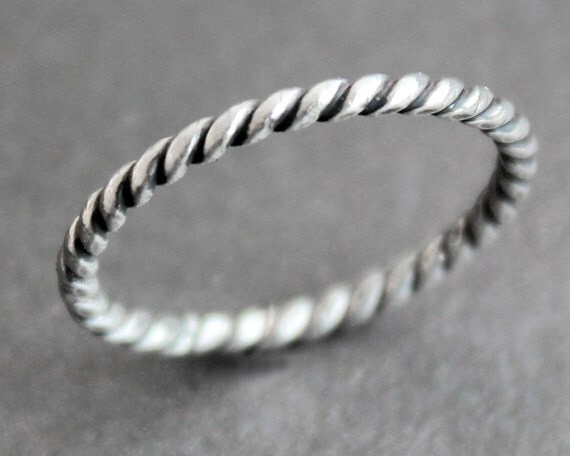 Sailor Ring - Twisted Rope Sterling Silver Stacking Ring