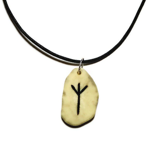Algiz Bone Rune Necklace