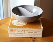 Mid Century Brown Melmac Divided Bowl - Deadstock - Unused