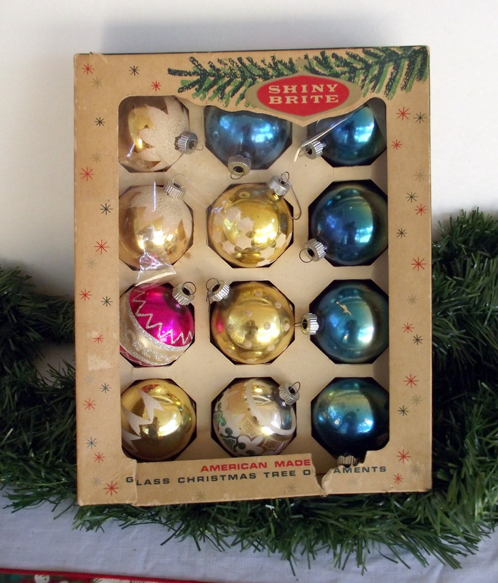 Vintage Shiny Bright Christmas Ornaments Mercury Glass