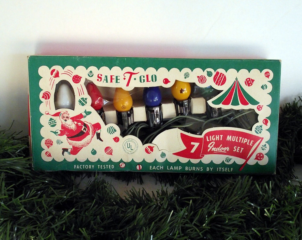 Vintage 7 Indoor Light Set by Safely Glo IOB 2