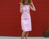 1960s Pale Pink Lilly Pulitzer Classic Shift Dress Lace Up Bodice CORSET CUTENESS