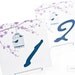 Victorian Birds Table Numbers (set of 10) - Lilac