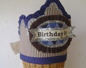 Birthday Hat-  BIRTHDAY BOY-   Birthday Party Crown / Hat - any number