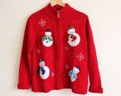 Cute Puffy Snowman Ugly Christmas Sweater