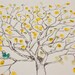 RESERVED (for Richard Penman) Guest book fingerprint tree, MEDIUM great oak (drawing with 5 ink pads)