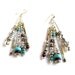 Beaded Earrings BOHO Hippie Gemstone Silver Gold Dangle Bohemian Jewelry