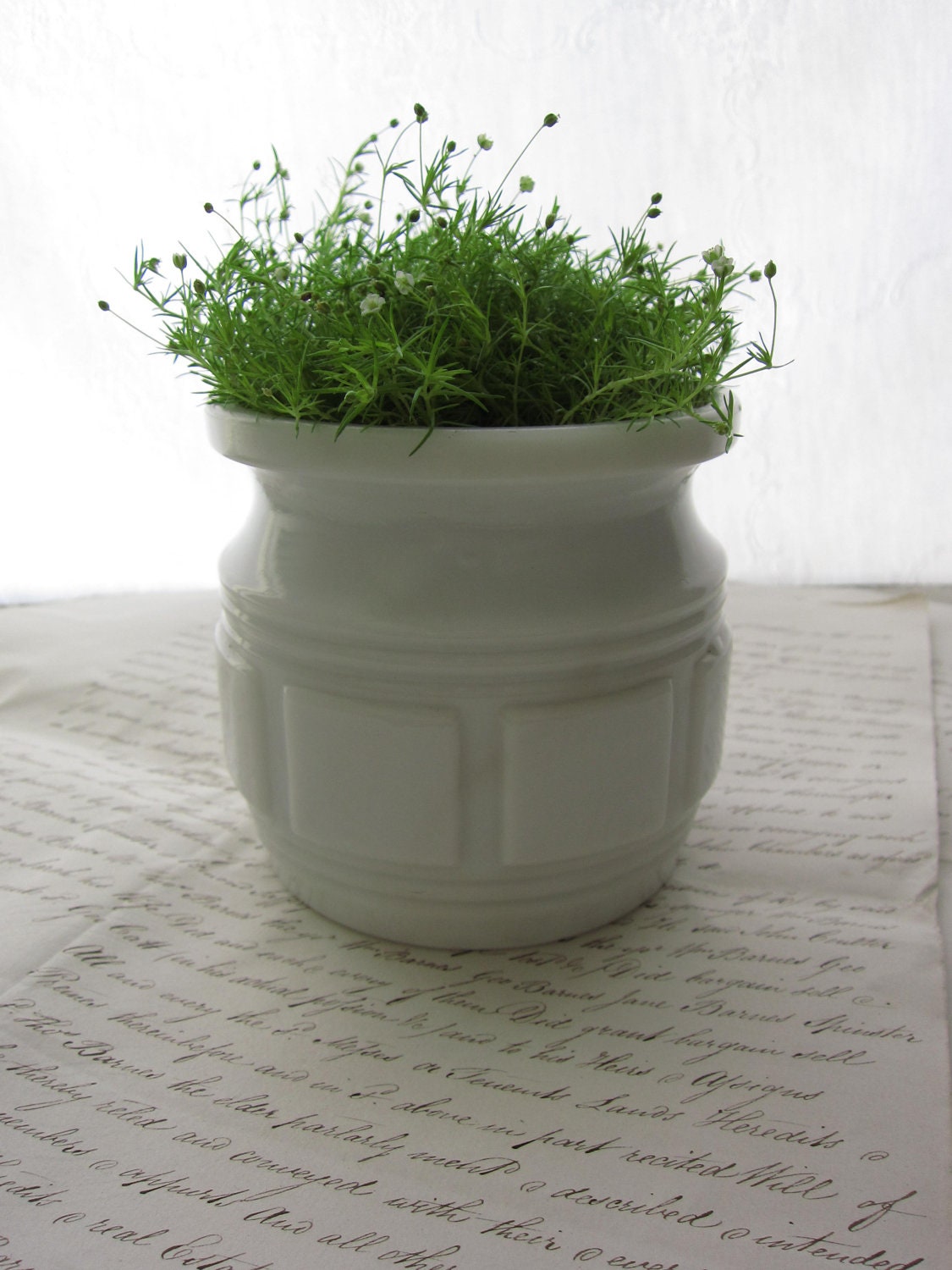 Milk Glass Planter