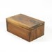 Vintage Wood Cedar Box with Hinged Lid Wooden Jewelry Box