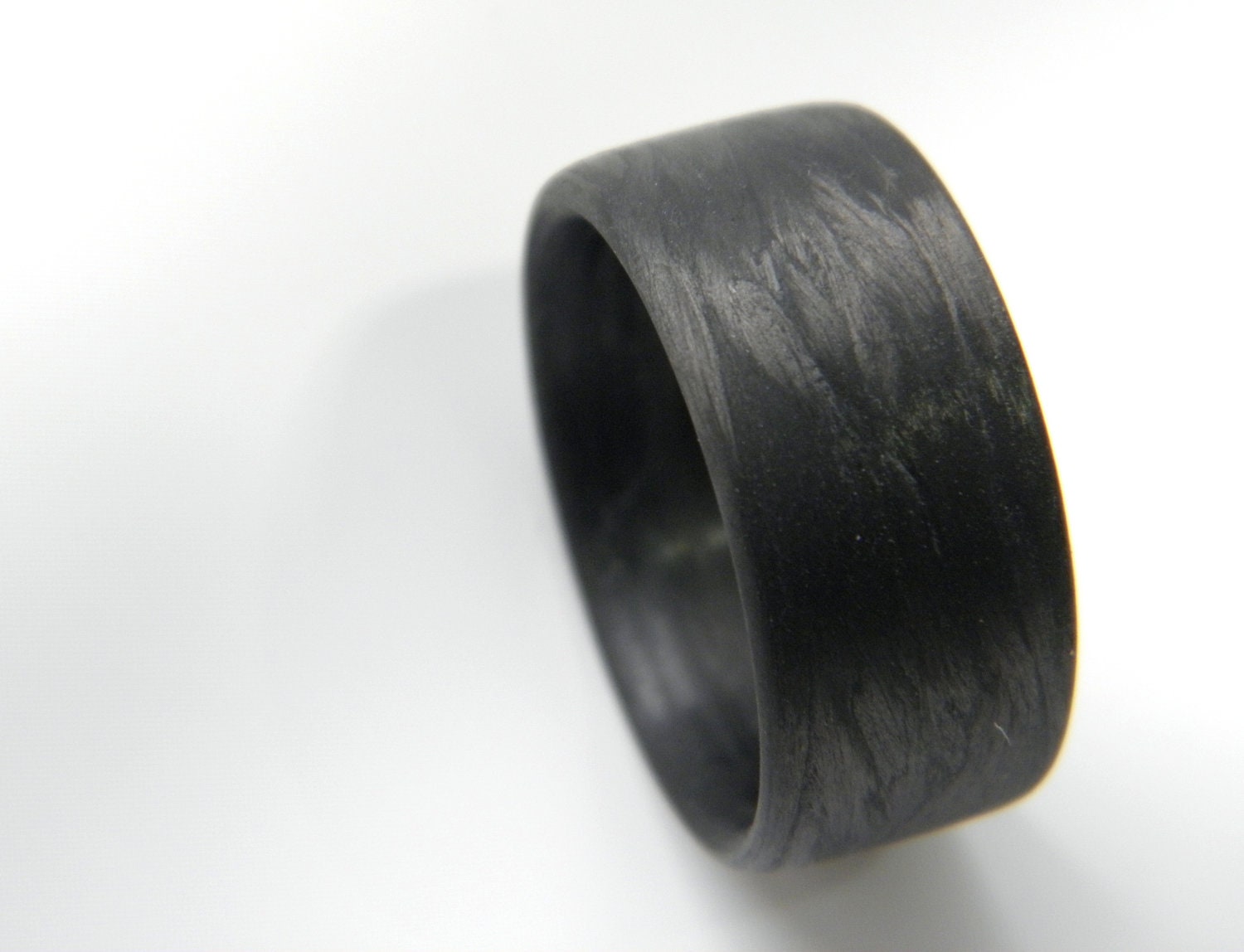 Custom Carbon Fiber Ring in 'Wood-Like' Grain, 11mm YOU CHOOSE SIZE