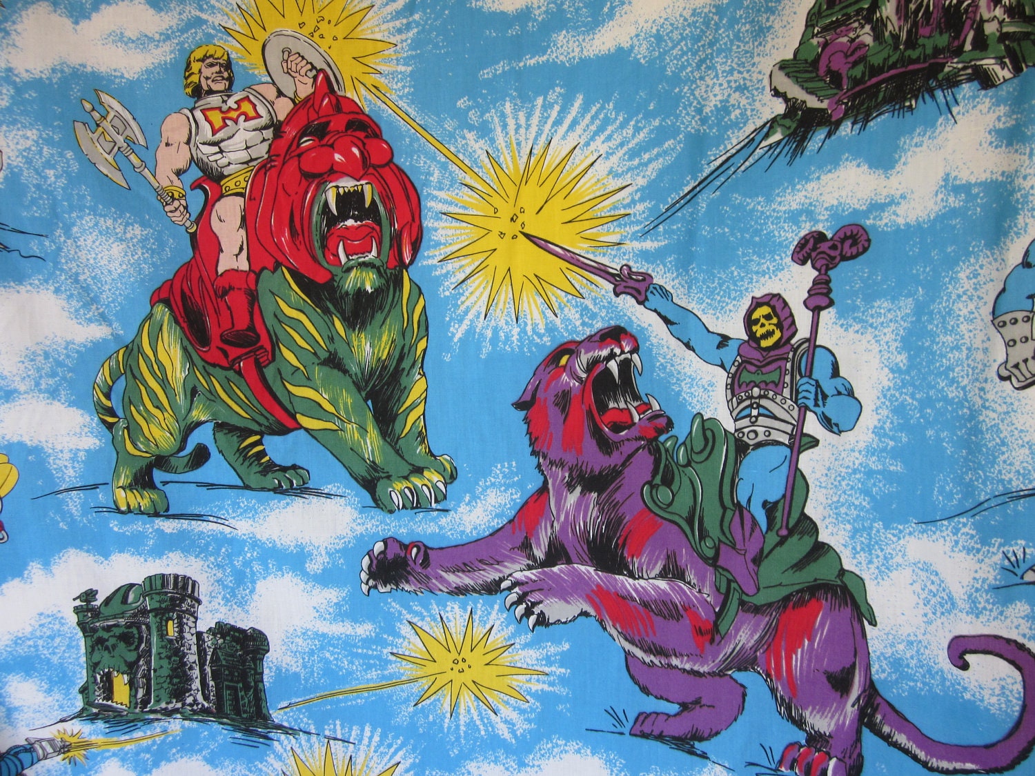 Vintage HeMan Fabric Blanket Bedspread by NostalgiaMama on Etsy