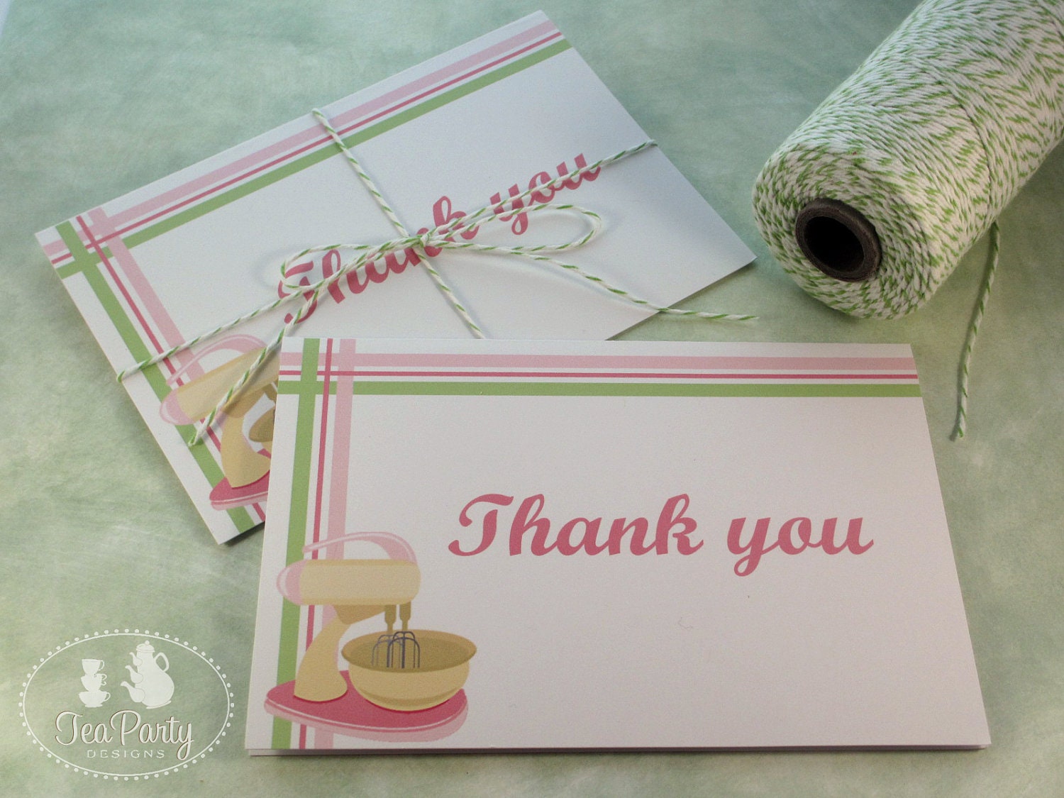 Baking Party Custom Thank You Notes - Bake Shoppe Collection from Tea Party Designs Il_570xn