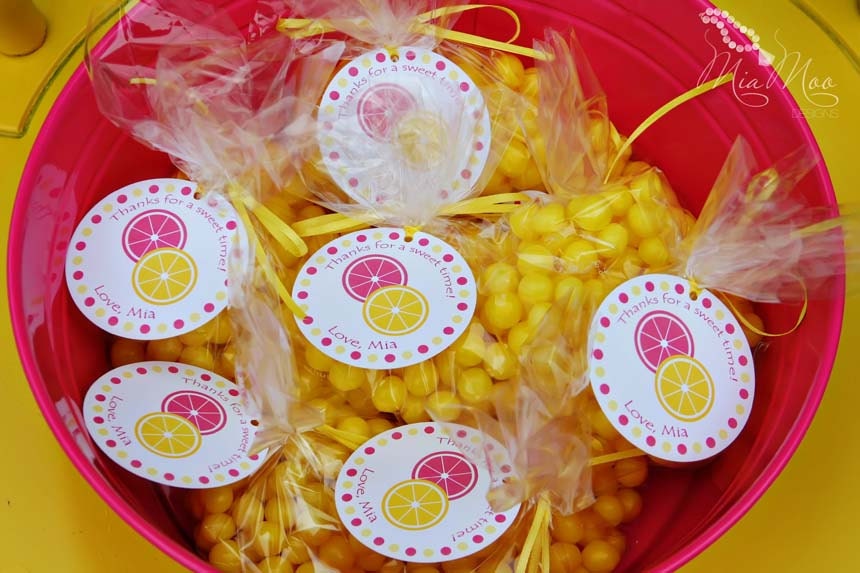 Sweet Pink Lemonade...Personalized Party Favor Tags