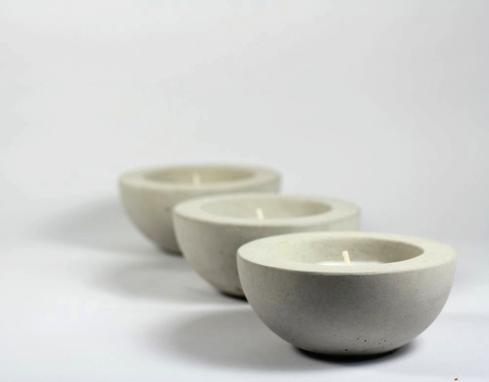 Bowl Tea Light Candle Holder - set of 3 - roughfusion