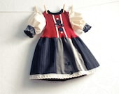 Little Girl's Toddler's Dress 2T Burgundy Black Upcycled Clothing Puff Sleeves Eco Friendly Clothes Princess Style 'AMELIE'