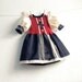 Little Girl's Toddler's Dress 2T Burgundy Black Upcycled Clothing Puff Sleeves Eco Friendly Clothes Princess Style 'AMELIE'