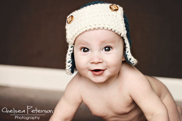 PDF Pattern for Crochet Baby Bomber Hat with Permission to Sell What You Make