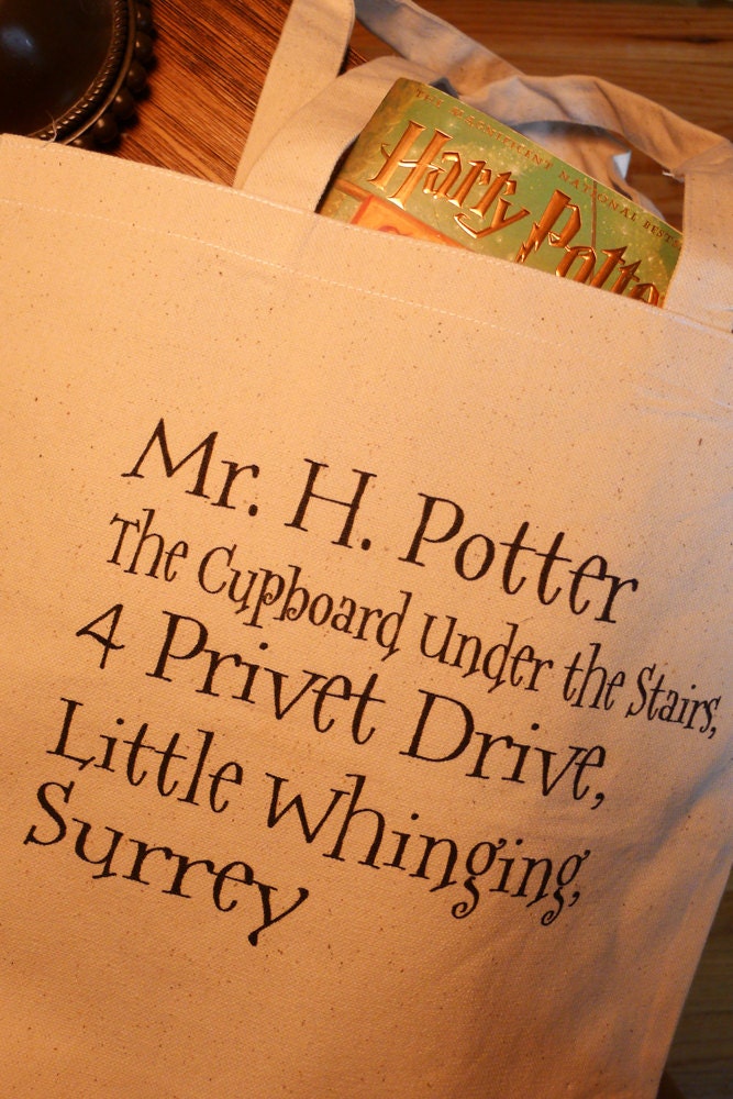 Harry Potter tote bag, 4 privet drive, Harry potter, hogwarts, hogwarts letter