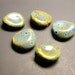 5 pcs Ceramic clay focal beads 32 mm diameter freedom nugget nice earthy agua blue