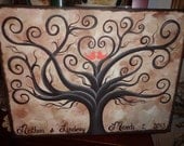 Wedding guestbook thumbprint tree....16 x 20....100-130 guests