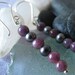 Ruby & Freshwater Pearl Earrings : July Birthstone
