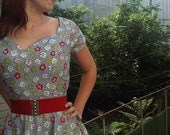 Country Living Sweetheart Neckline Dress, 1950s Circle Skirt