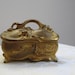 Antique Art Nouveau Metal Casket Ormolu Jewelry Trinket Box by JB Jennings Brothers, BEAUTIFUL Patina
