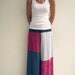 Wide Leg T Shirt Pants / Palazzo Style / M / Upcycled Tees / Navy Blue Heather Gray Hot Pink / Fashion / Cotton / Soft / Fun / by ohzie