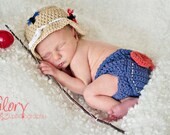 Baby Boy Fishing Hat & Diaper cover Newborn Photo prop