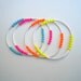Set of 4 Bright Neon Swarovski Pearl and Metal Bracelets